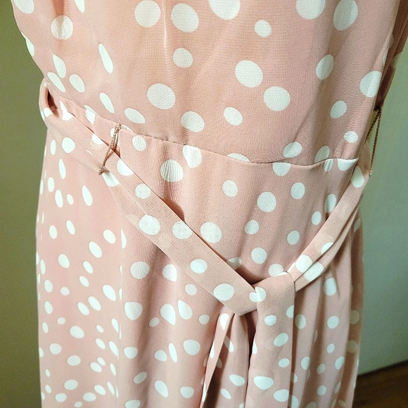 New Beautiful R & K Blush Polka-dot A line Dress size 8 - Picture 11 of 14